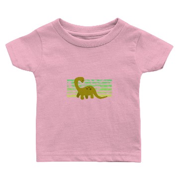 Discover Brontosaurus dinosaur retro sunset Baby T-shirts