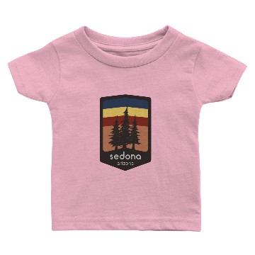 Discover Sedona, Arizonna Patch Logo Apparel Baby T-shirts