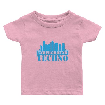 Discover Underground techno raving party music Baby T-shirts