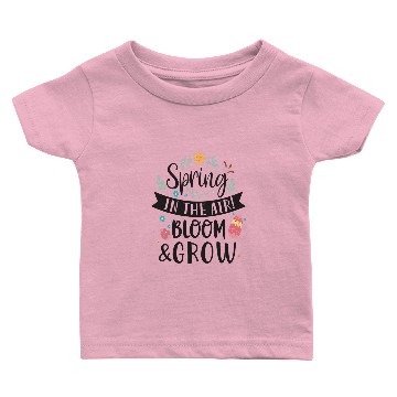 Discover Spring Garden Easter Chicks Easter Eggs Floral Baby T-shirts