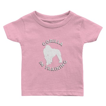 Discover Silverback Gorilla in Training White Baby T-shirts