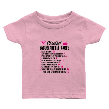Discover Bachelorette Party Checklist - Bride Squad Baby T-shirts