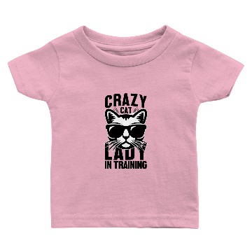 Discover Crazy Cat Lady In Training Baby T-shirts