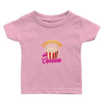 Discover Popcorn Queen - Funny Food Snack Cinema Lovers Baby T-shirts