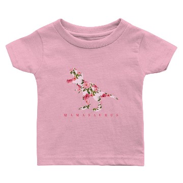 Discover Mamasaurus With Cute Floral Dinosaur Baby T-shirts