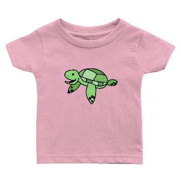 Discover Happy Sea Turtle Cartoon Baby T-shirts