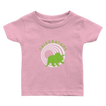Discover Triceratops Circles Baby T-shirts