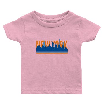 Discover New York Skyline Blue Orange Baseball Jerseys Baby T-shirts