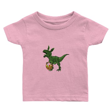 Discover funny easter Trex with Easter eggs Baby T-shirts
