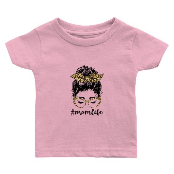 Discover Classy Mom Life Messy Bun Leopard Baby T-shirts