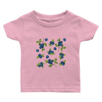 Discover delicious appetizing blueberry pattern. fruit Baby T-shirts