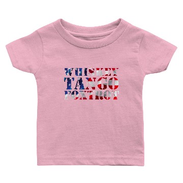 Discover Wtf Whiskey Tango Foxtrot American Flag Baby T-shirts