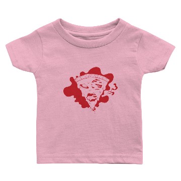 Discover Space Pizza - Mono Red Baby T-shirts