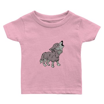 Discover Cute Howling Wolf Baby T-shirts