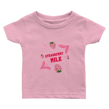 Discover Strawberry Milk Baby T-shirts