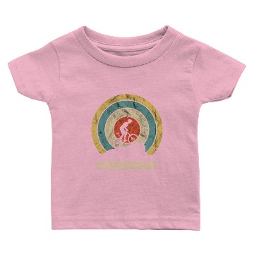 Discover Vermont Retro Cycling Mtb Baby T-shirts