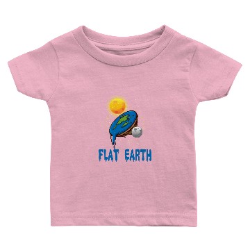 Discover Flat earth disc earth overflows for a Conspiracy Baby T-shirts