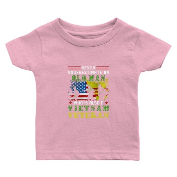 Discover Never Underestimate An Old Man Vietnam Veteran Baby T-shirts