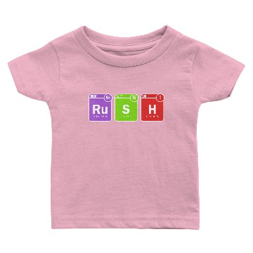 Discover Rush Funny Science Nerd Periodic Table Elements Baby T-shirts