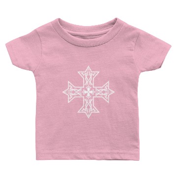 Discover Coptic Orthodox Cross White Baby T-shirts