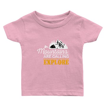 Discover The mountains are calling explore Baby T-shirts