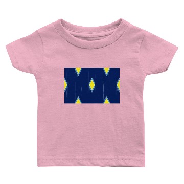Discover Ikat yellow and blue pattern Baby T-shirts