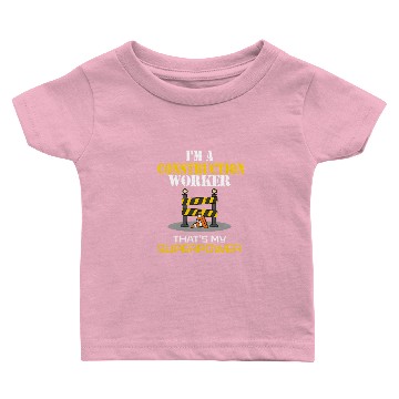 Discover Construction Worker Baby T-shirts