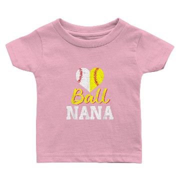 Discover Baseball Softball Ball Heart Nana Mothers Day s Baby T-shirts