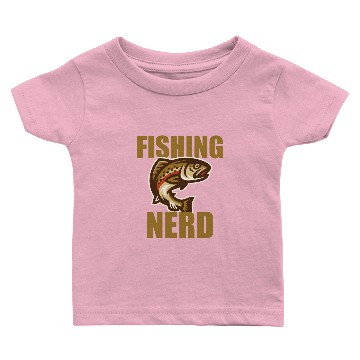 Discover Fishing Nerd Angel Nerd Trout Baby T-shirts