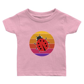 Discover Ladybug Retro Sunset Ladybug Entymology Insects Baby T-shirts