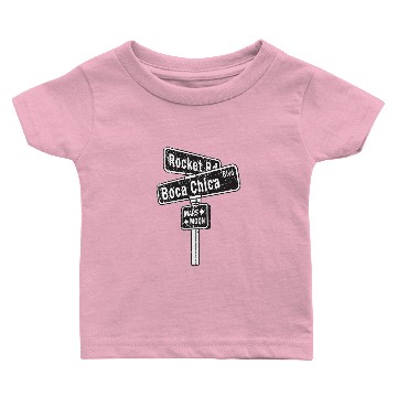 Discover SpaceX Boca Chica Road Sign distressed design Baby T-shirts