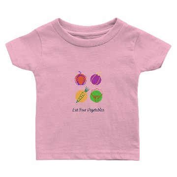 Discover Eat Your Vegetables Design Baby T-shirts