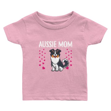 Discover Aussie Mom Funny Australian Shepherd Dog Lovers Baby T-shirts