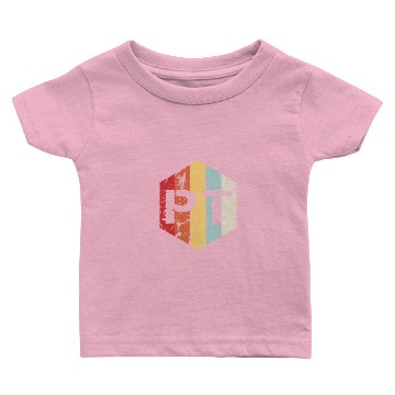 Discover Physical Therapy - Retro Hexagon Baby T-shirts