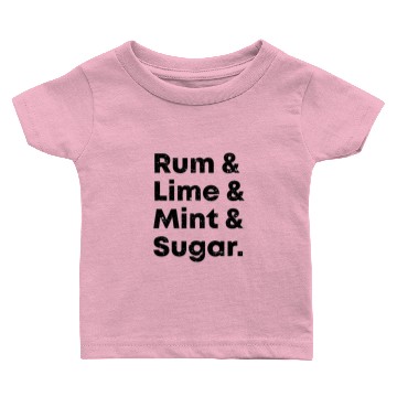 Discover Rum Lime Mint Sugar Cocktail Liquor Drinker Baby T-shirts