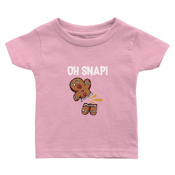 Discover Oh Snap Funny Gingerbread Man Cookie Christmas Baby T-shirts