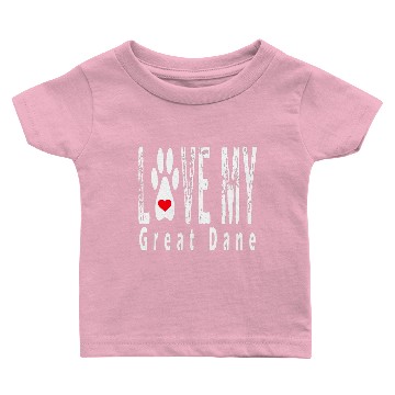 Discover Love My Great Dane Baby T-shirts