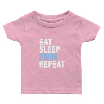 Discover Swim Swimming Summer Repeat Gift Baby T-shirts