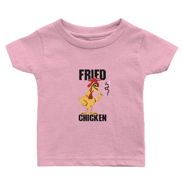 Discover Fried Chicken Drumstick Nuggets Wings Breadcrumbs Baby T-shirts