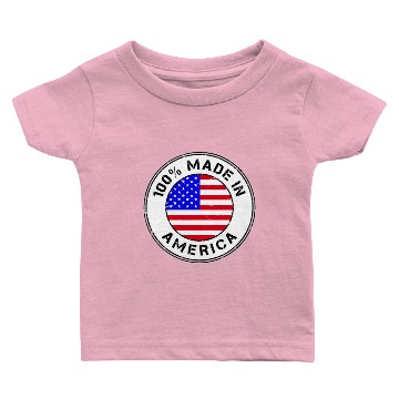 Discover usa-made-in-america-flag-stamp-ringer-Baby T-shirts