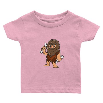 Discover Caveman holding Bones. Baby T-shirts