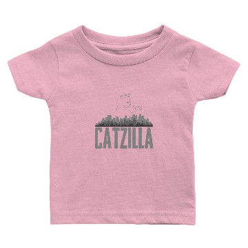 Discover Catzilla Funny Cat Baby T-shirts