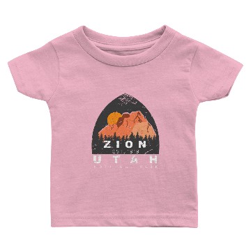 Discover Zion National Park Sunny Forest Mountains Baby T-shirts
