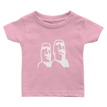Discover Moai Statues Easter Island Heads Polynesia White b Baby T-shirts
