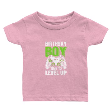 Discover Birthday Boy Time to Level Up Baby T-shirts