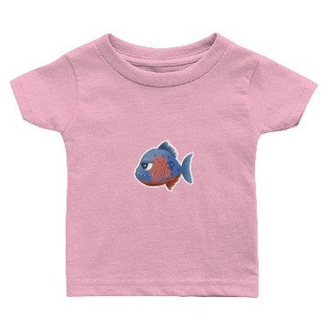 Discover Comic Piranha Fish From The Amazon Baby T-shirts