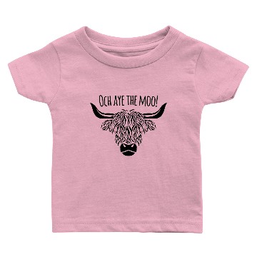 Discover Oh aye the moo Farmer Highland Cattle Scottish Baby T-shirts