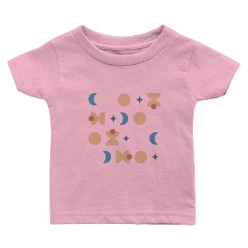 Discover Neutral Mid Century Terracotta Boho Pattern Baby T-shirts