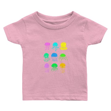 Discover Jellyfish Different Kinds Colorful Baby T-shirts