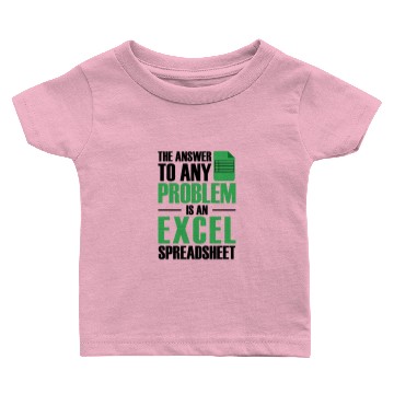 Discover Answer To Any Problem Excel Spreadsheet Accountant Baby T-shirts